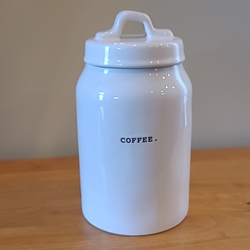 RAE DUNN ARTISAN COLLECTION BY MAGENTA White 'Coffee' Ceramic Canister - Picture 2 of 14
